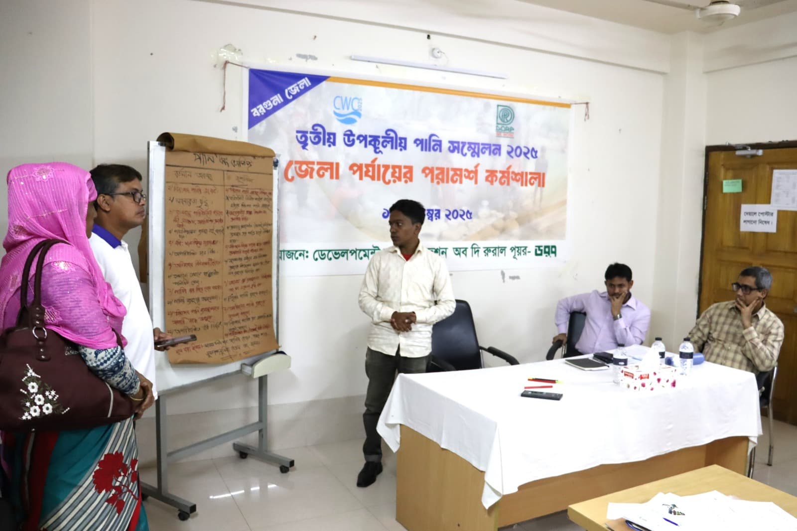 Participants presenting group findings